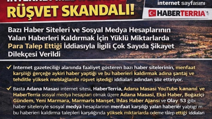 İNTERNET MEDYASINDA RÜŞVET SKANDALI DEVAM EDİYOR